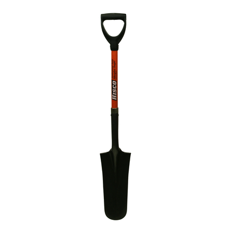 HISCO 14 in Sharp Shooter Shovel, Hollow Back, Wood Handle W/ D-Grip HISS14D
